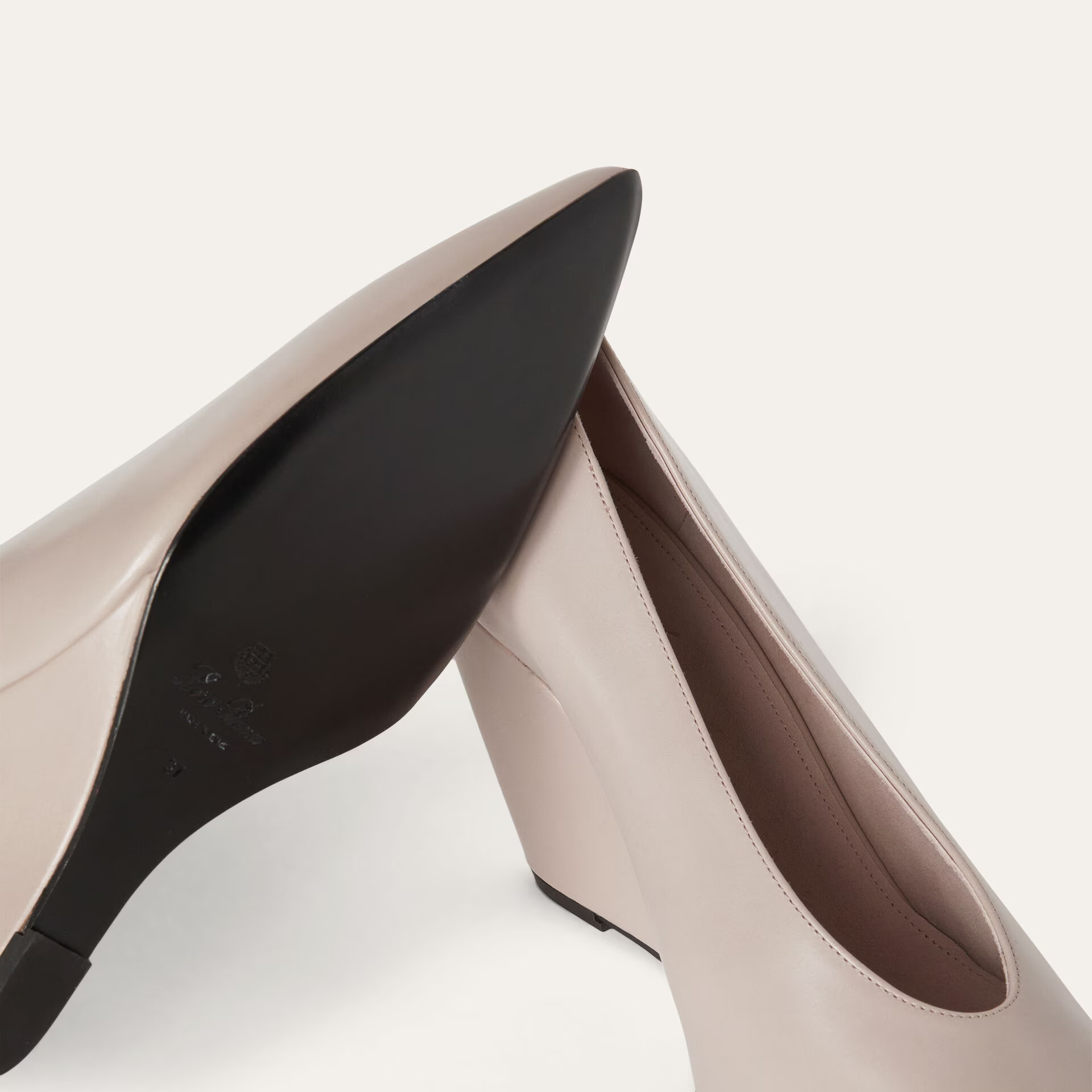 Loro Piana Viola High Wedge Pump in Calfskin