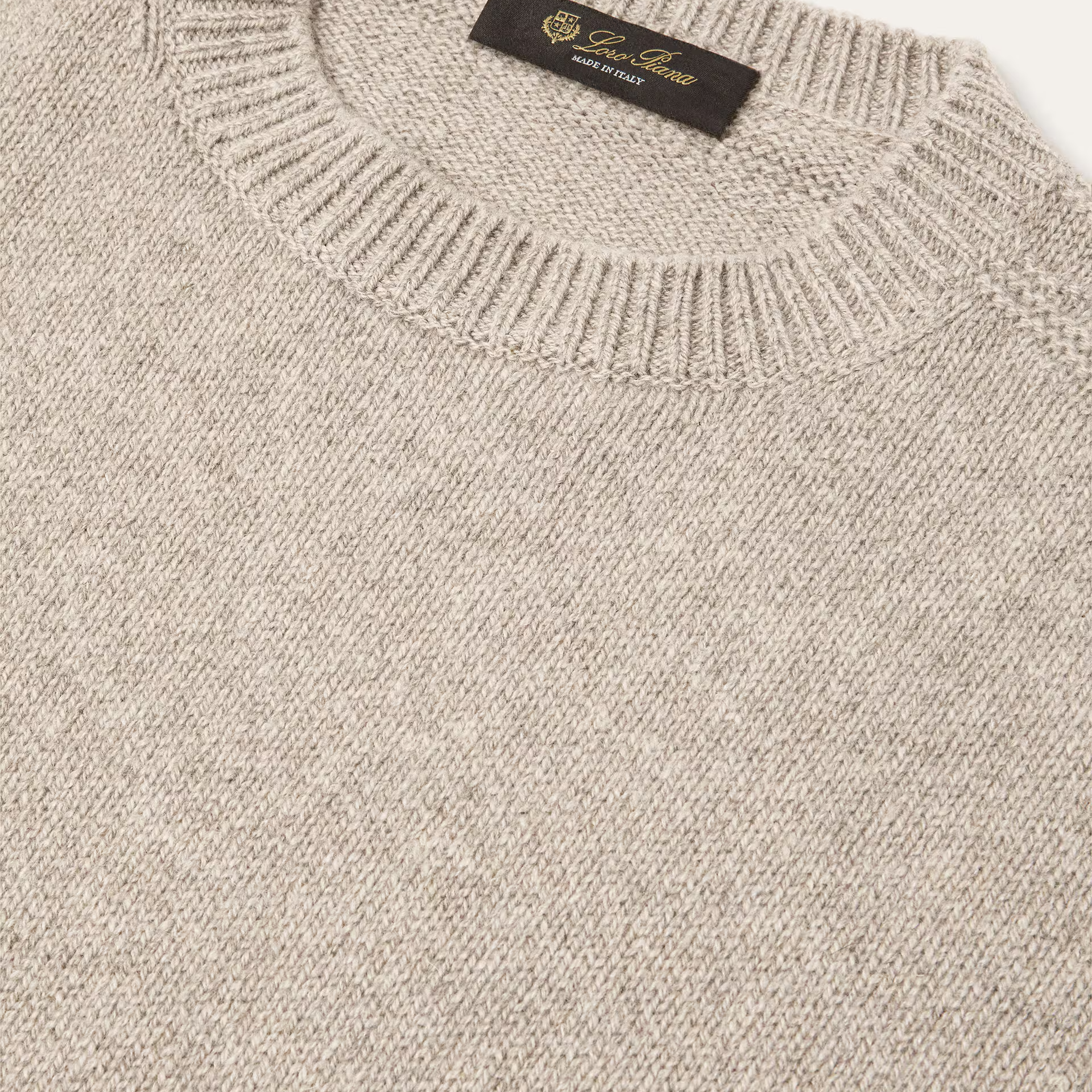 Loro Piana Carezza Crewneck in Cashmere - Coarsehair