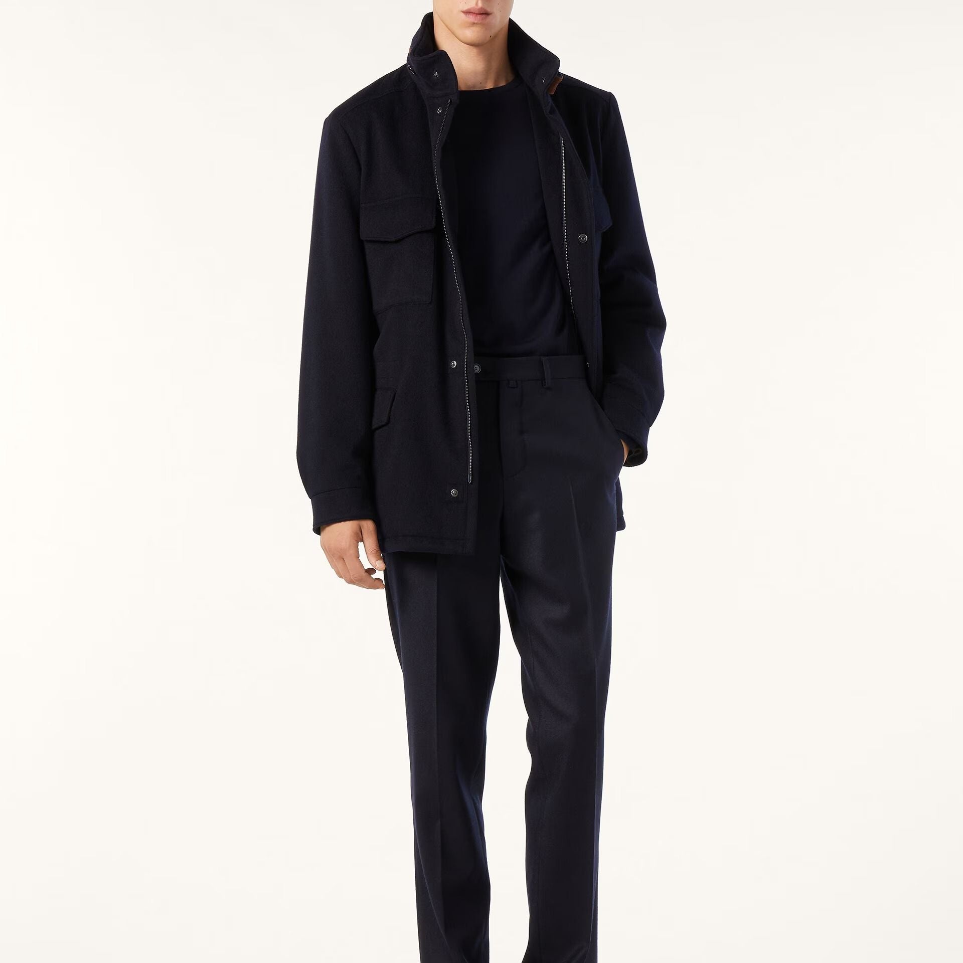 Loro Piana Traveller Field Jacket in Cashmere - Storm System®