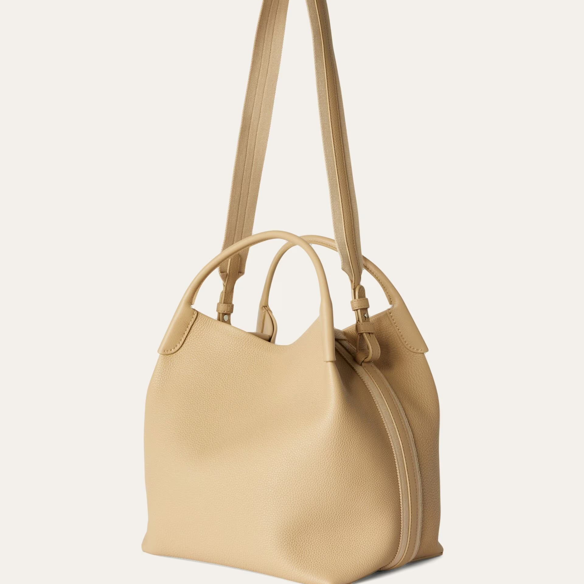 Loro Piana Large Bale bag in Grained Calfskin