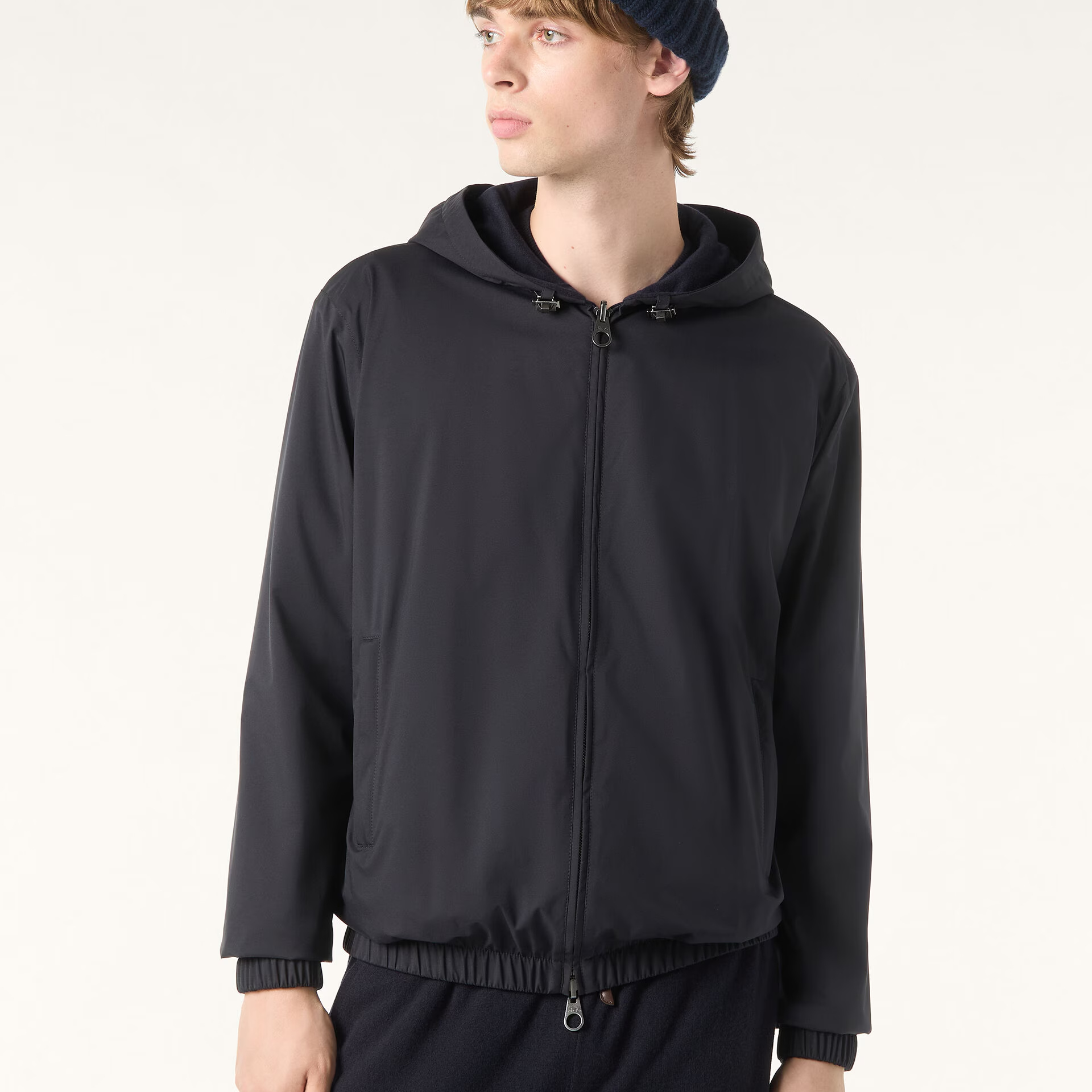 Loro Piana Hooded Bomber in Microfibre - Storm System®