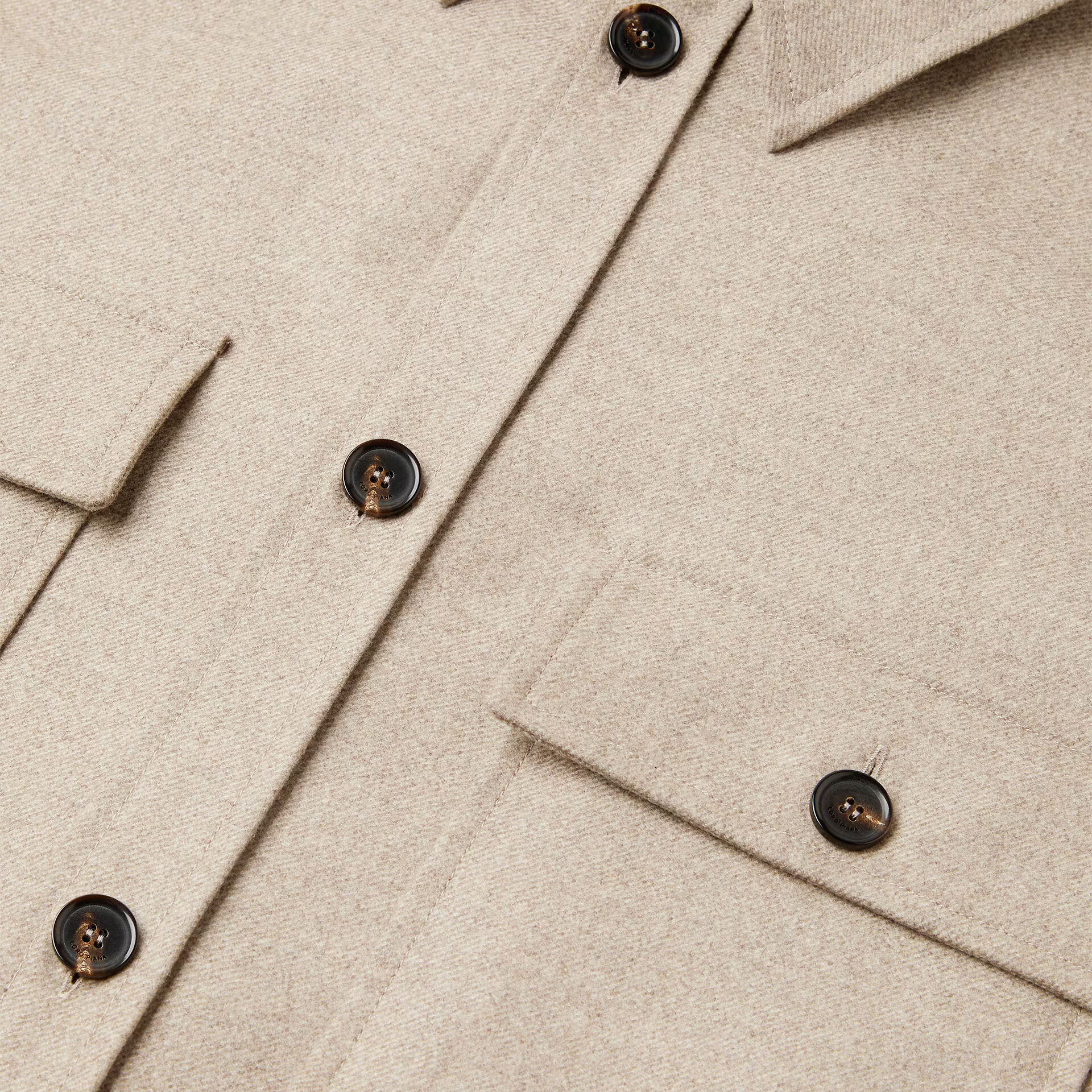 Loro Piana Jim Overshirt in Virgin Wool, Cashmere