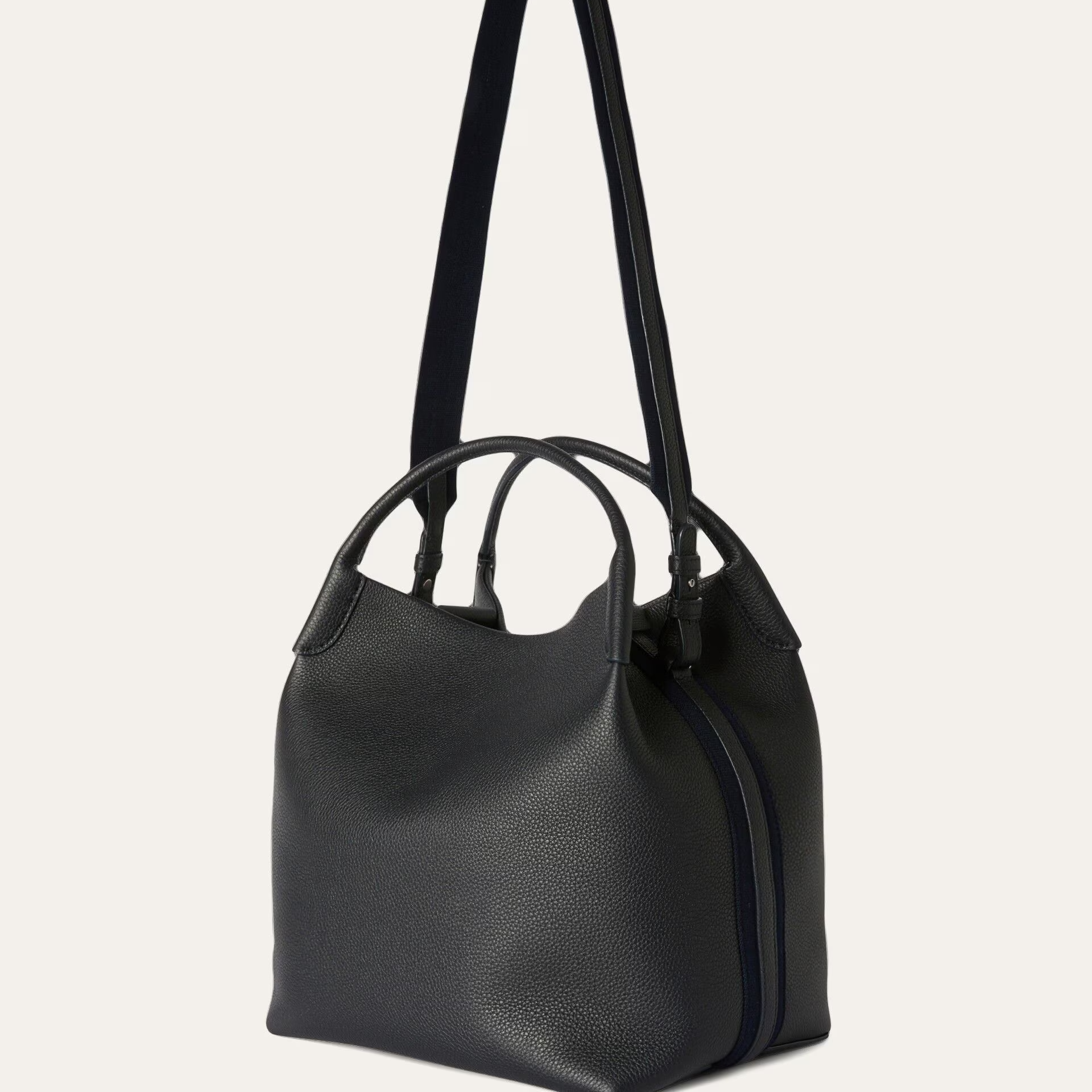Loro Piana Large Bale bag in Grained Calfskin