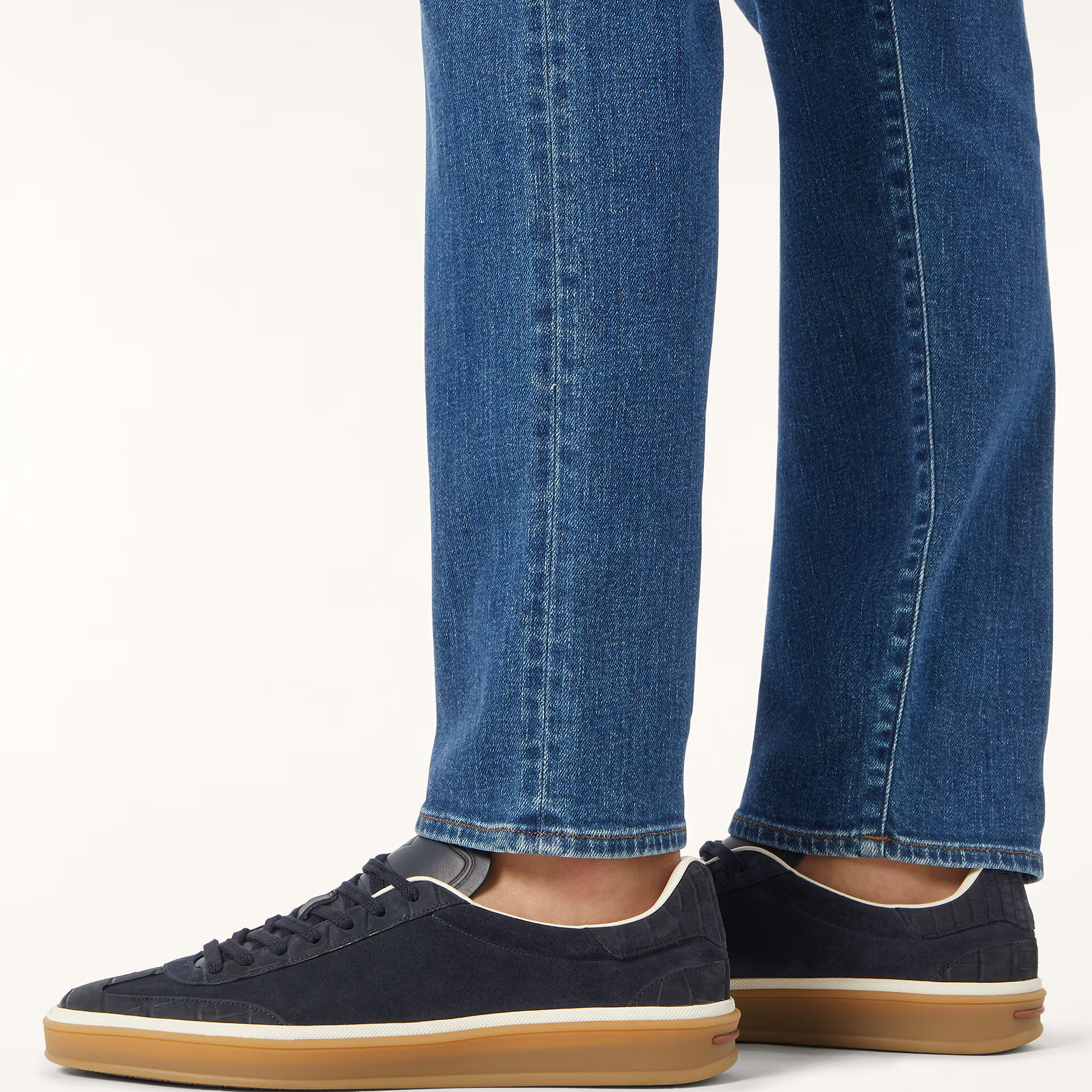Loro Piana Tennis Walk Sneaker in Suede Calf Split