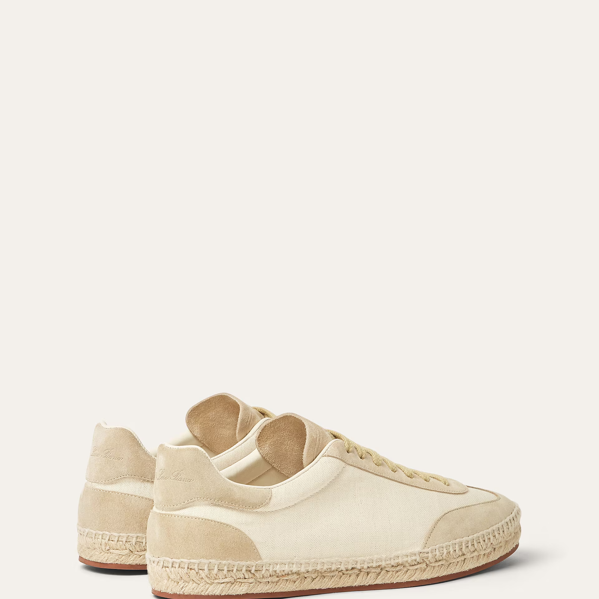 Loro Piana Sea Tennis Walk Sneaker in Cotton, Linen - Rain System®