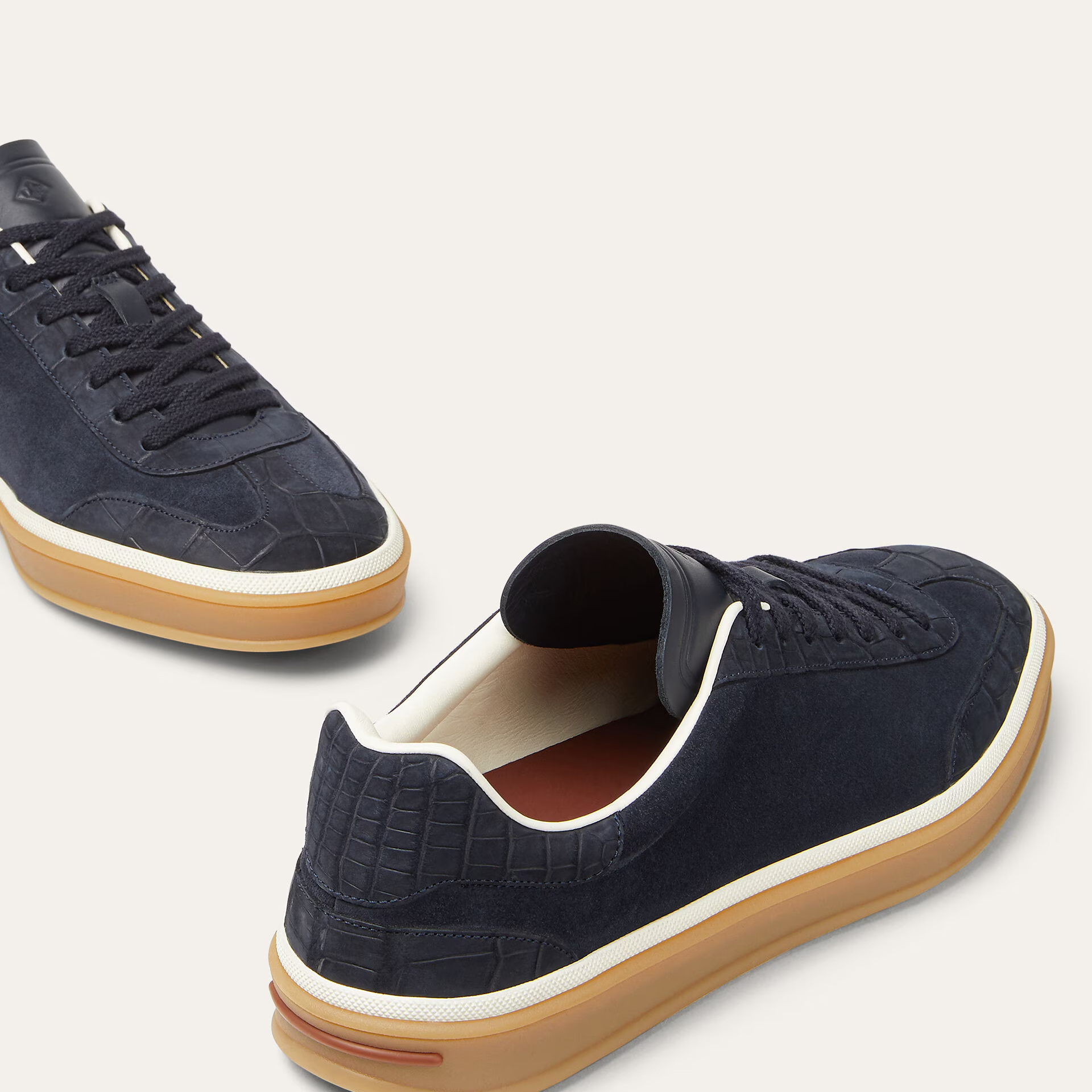 Loro Piana Tennis Walk Sneaker in Suede Calf Split
