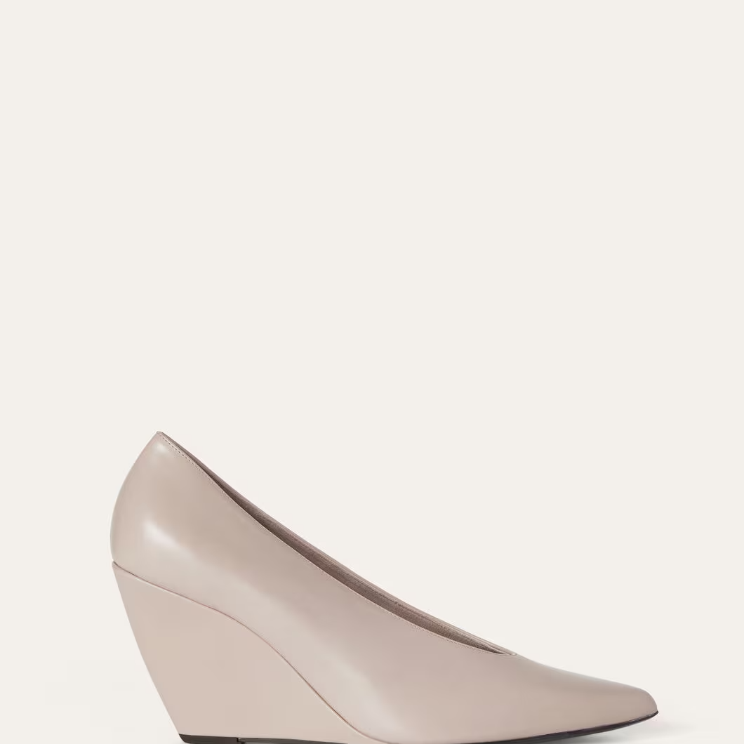 Loro Piana Viola High Wedge Pump in Calfskin