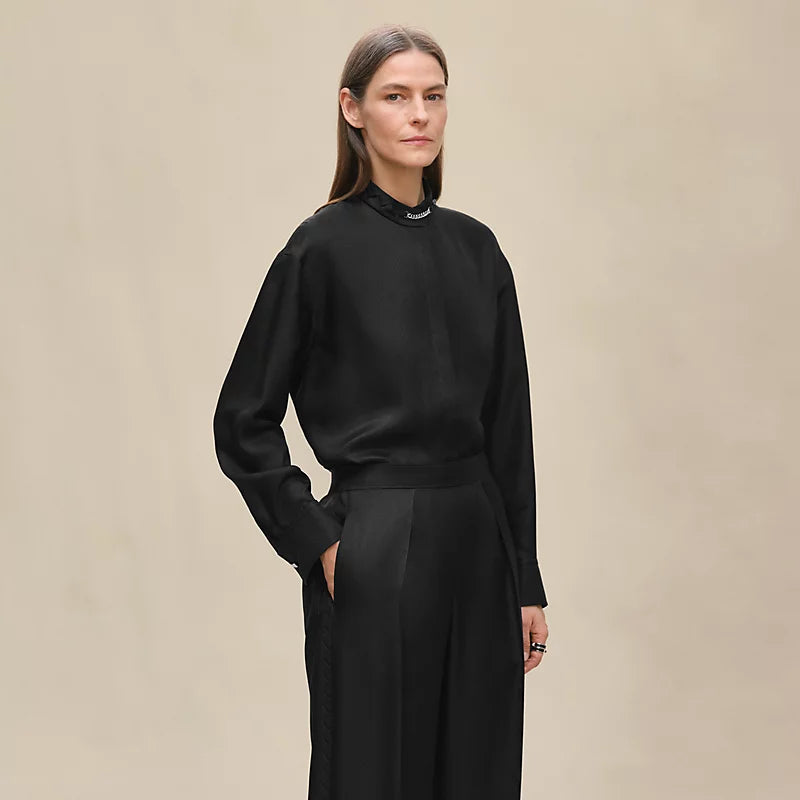 Hermès Shirt with braided collar