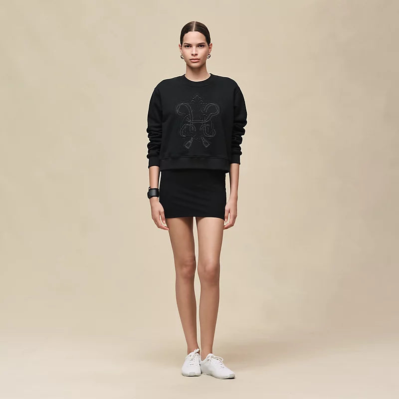 Hermès Sweatshirt with embroidered darts