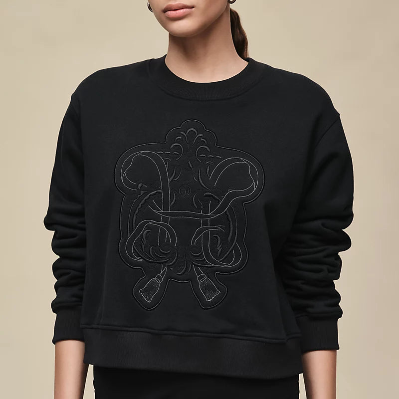 Hermès Sweatshirt with embroidered darts